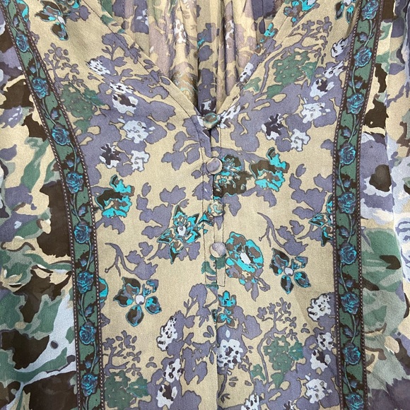 ✨Anthropologie Joie Silk Gloria Blue Top XS - Picture 5 of 12